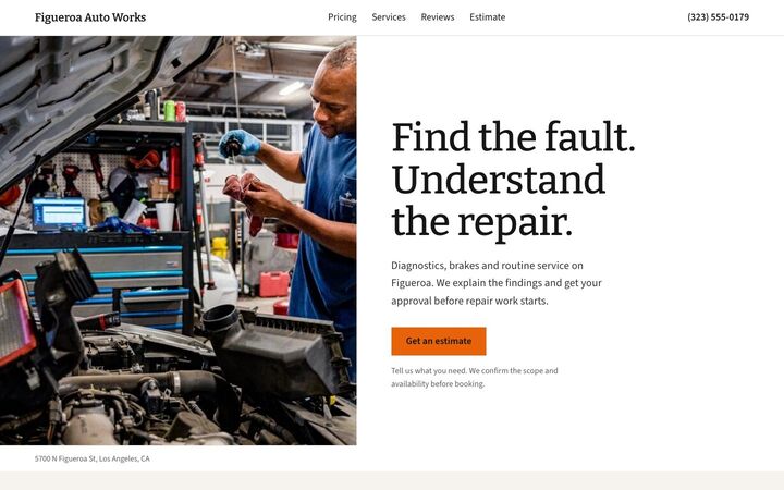 Honest Shop look for a auto repair site