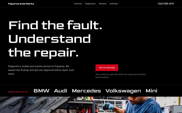 Import Specialists look for a auto repair site