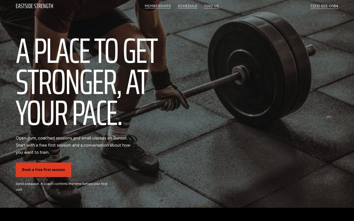 Iron look for a gym site