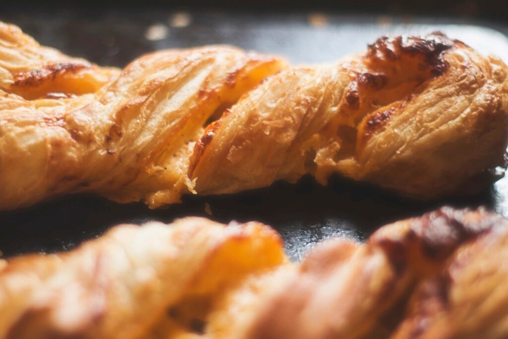 Golden laminated pastry