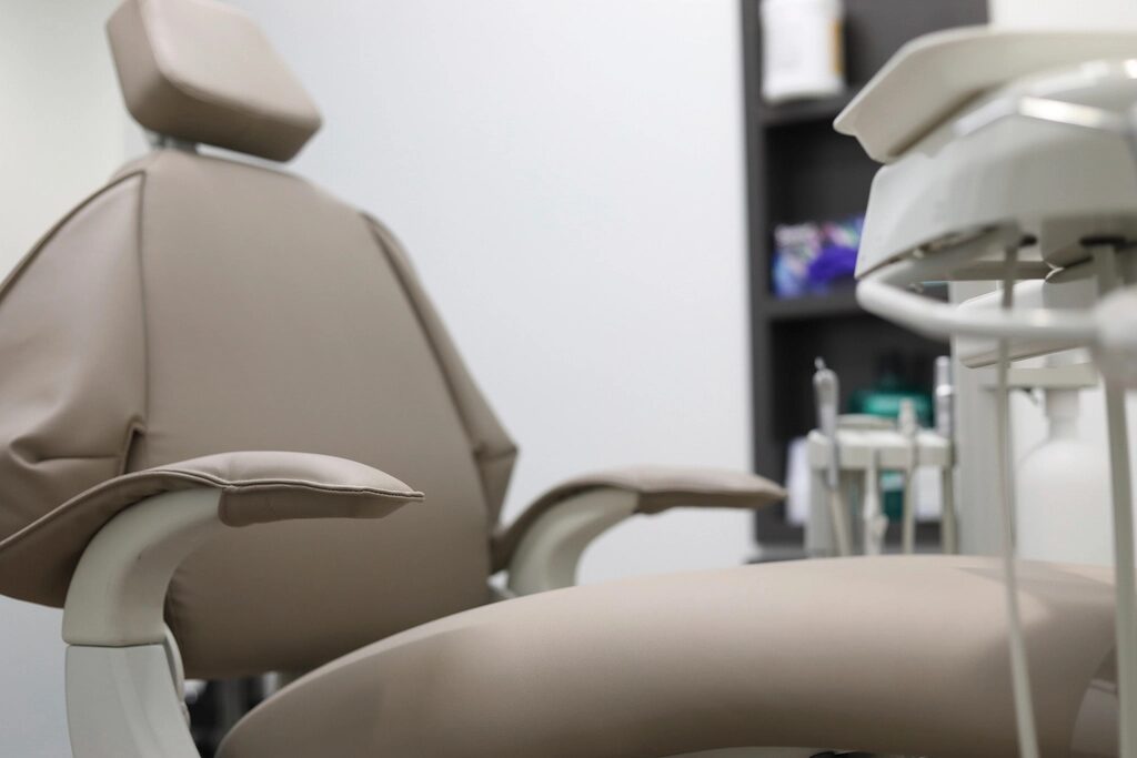 Padded dental chair